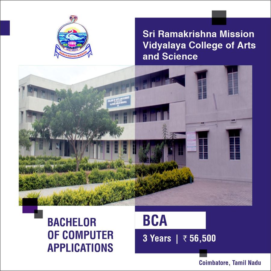 BCA at Sri Ramakrishna Mission Vidyalaya College of Arts And Science, Coimbatore